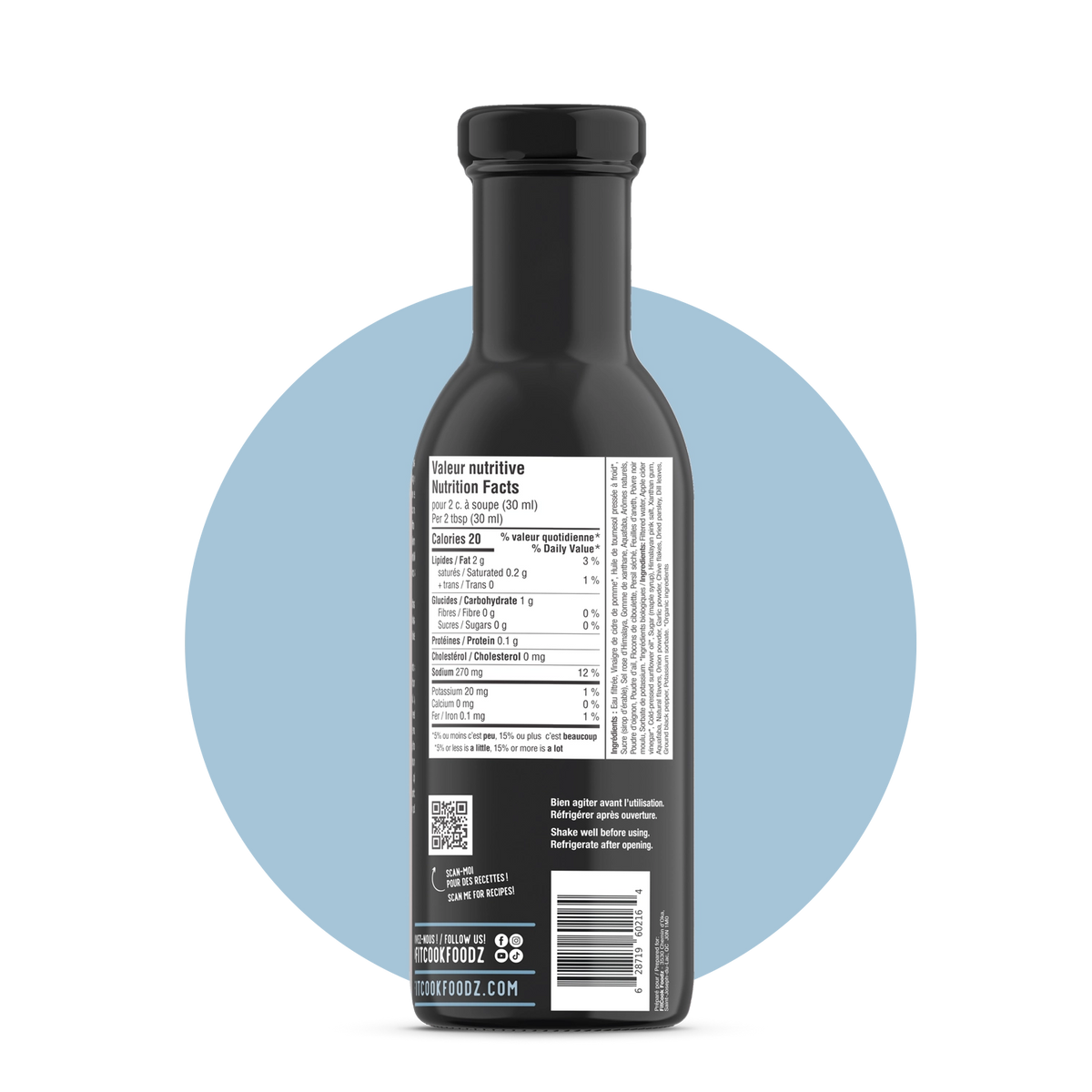 Vinaigrette ranch sans gluten - kéto et vegan - la Ranch Fitcook