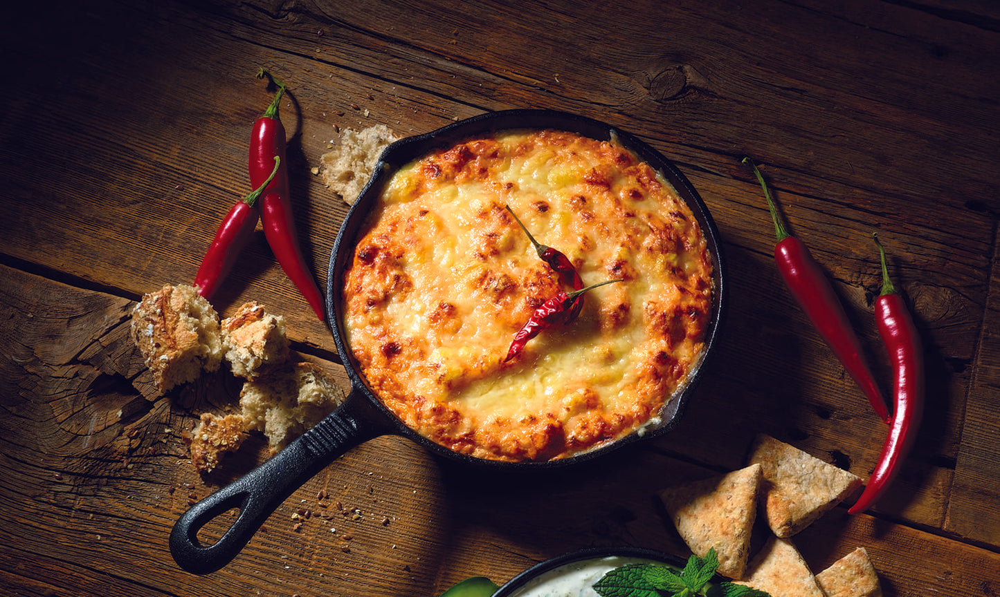 Nachos au fromage - Mélange à trempette chaude au four - Gourmet du village - 24 g