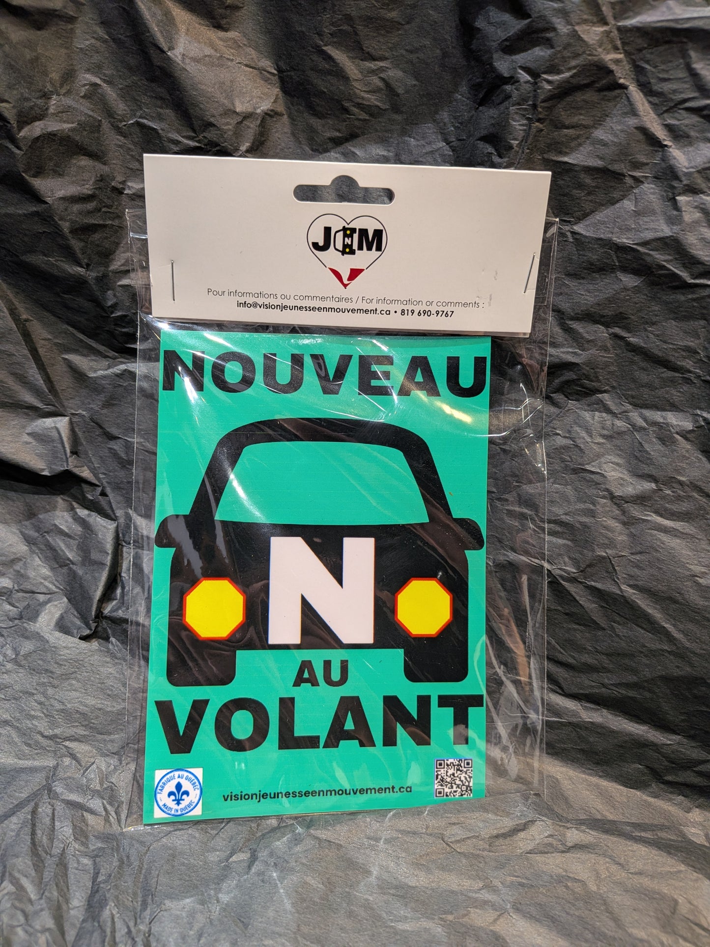 Aimant pour le coffre de la voiture - nouveau au volant - Vision jeunesse en mouvement