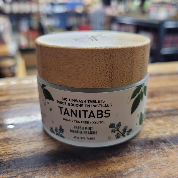 Rince-bouche en pastilles avec pot - menthe fraîche - 124 pastilles