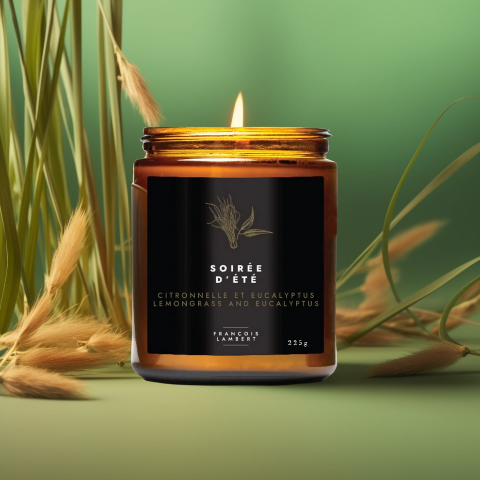Bougie de soya Soirée d'été citronnelle et eucalyptus - François Lambert