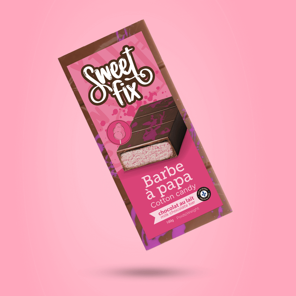 Barre de chocolat à la Barbe à papa - Cheveux d'ange - Sweet Fix