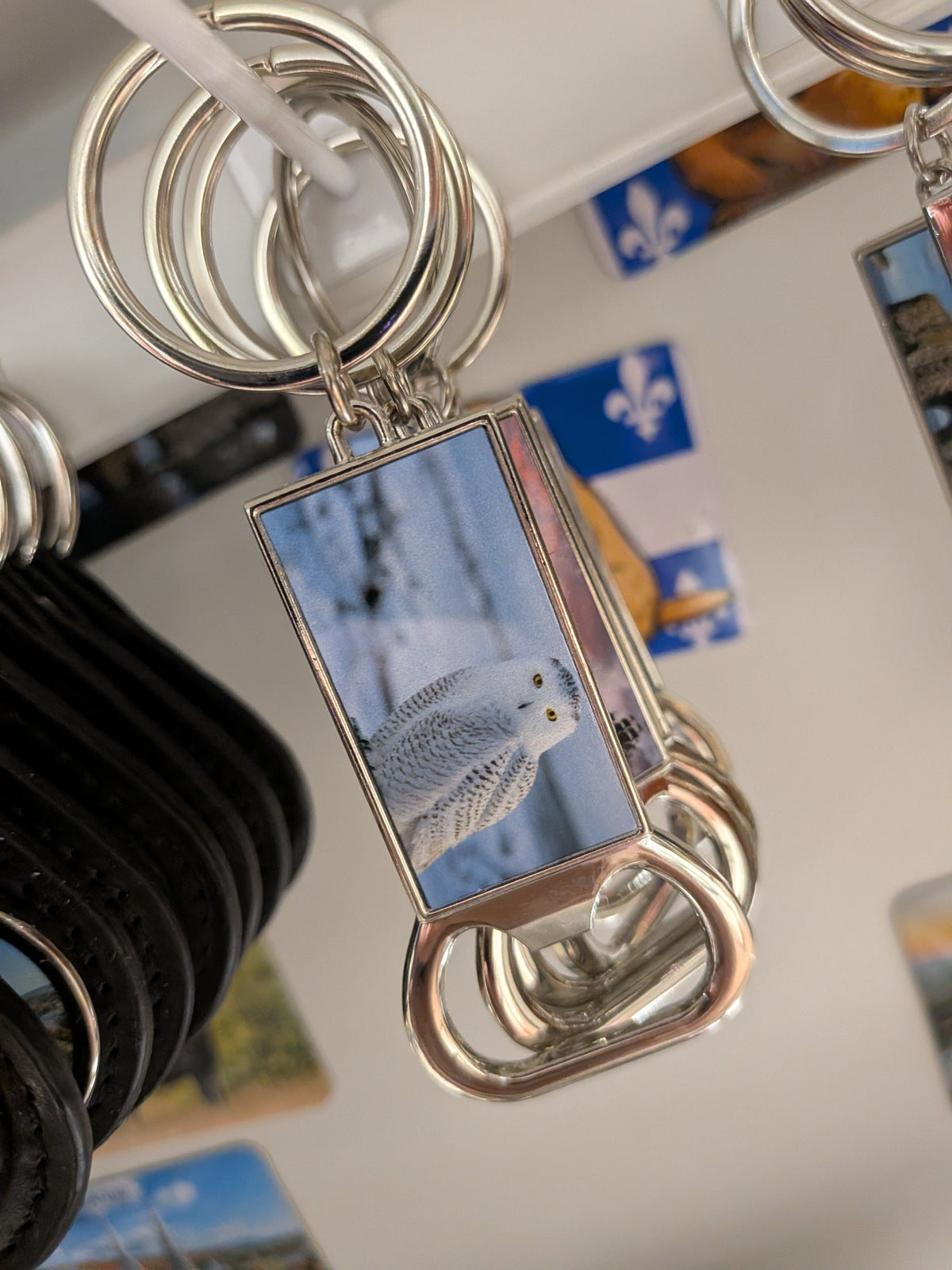 Porte-clé souvenir Québec/Canada (divers autres modèles sont disponibles en boutique)