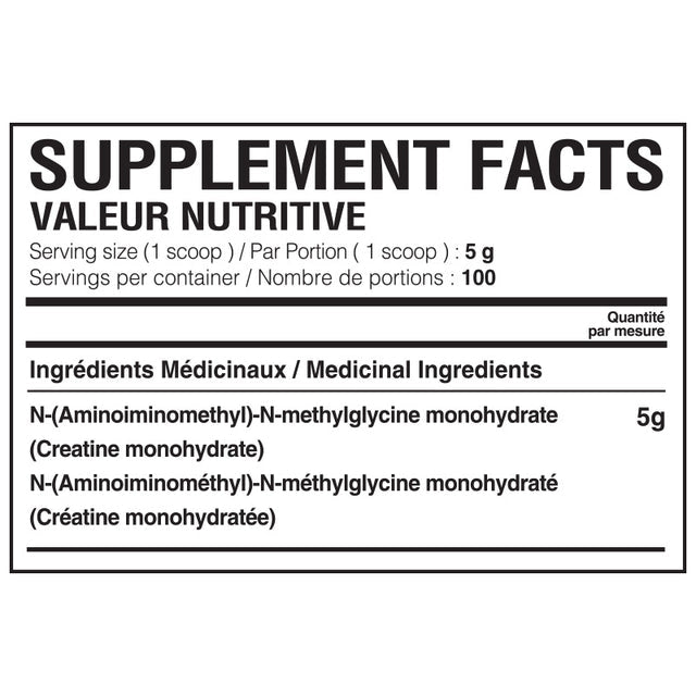 Créatine monohydrate pure - Yummy Sports