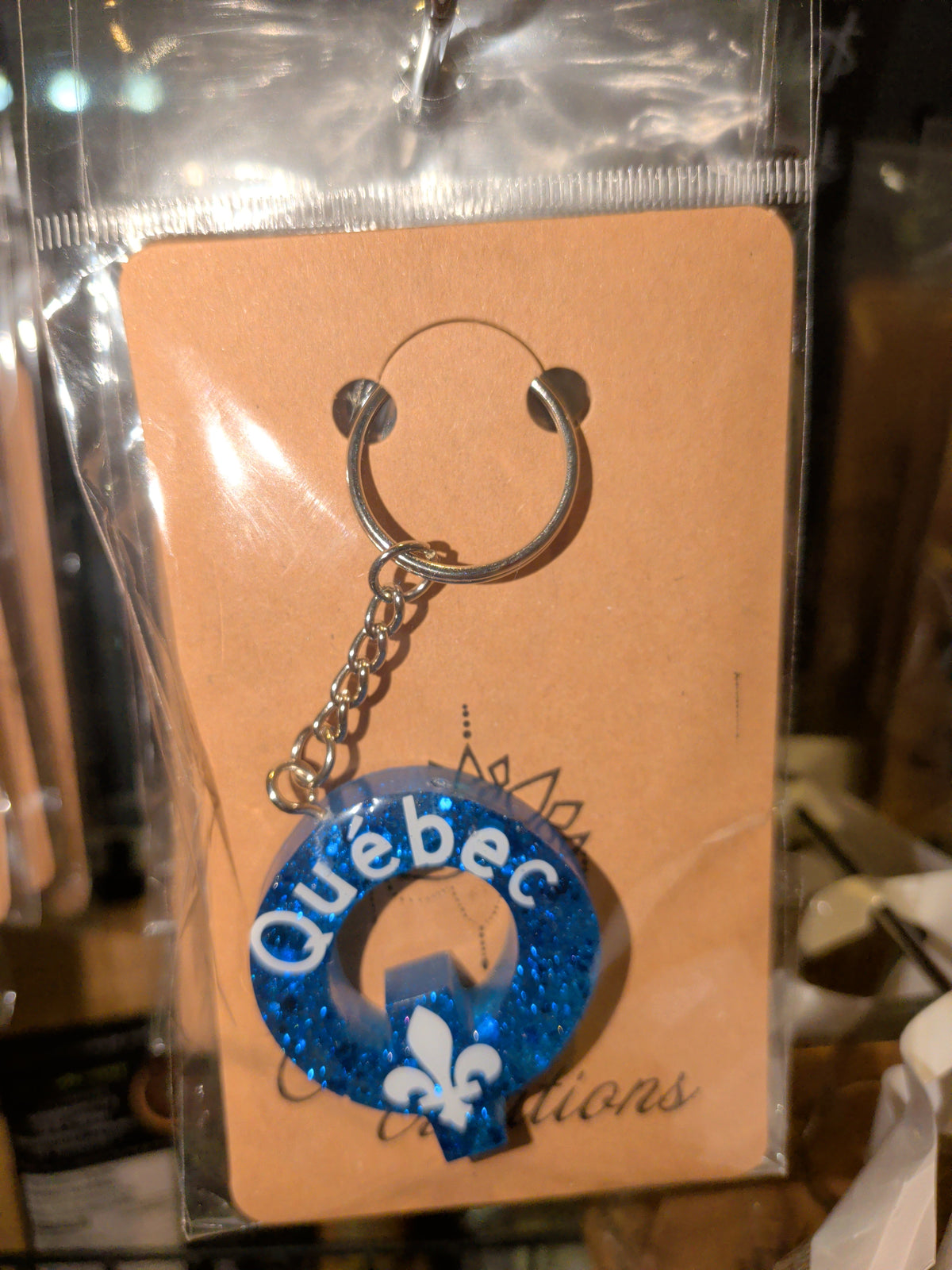 Porte-clé du Québec en époxy - Lettres