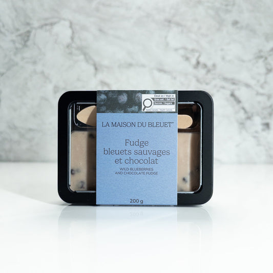 Fudge bleuet sauvage et chocolat - la maison du bleuet 200 g