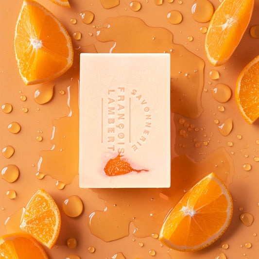 Savon au lait de brebis (100 g) - cantaloup et orange - François Lambert