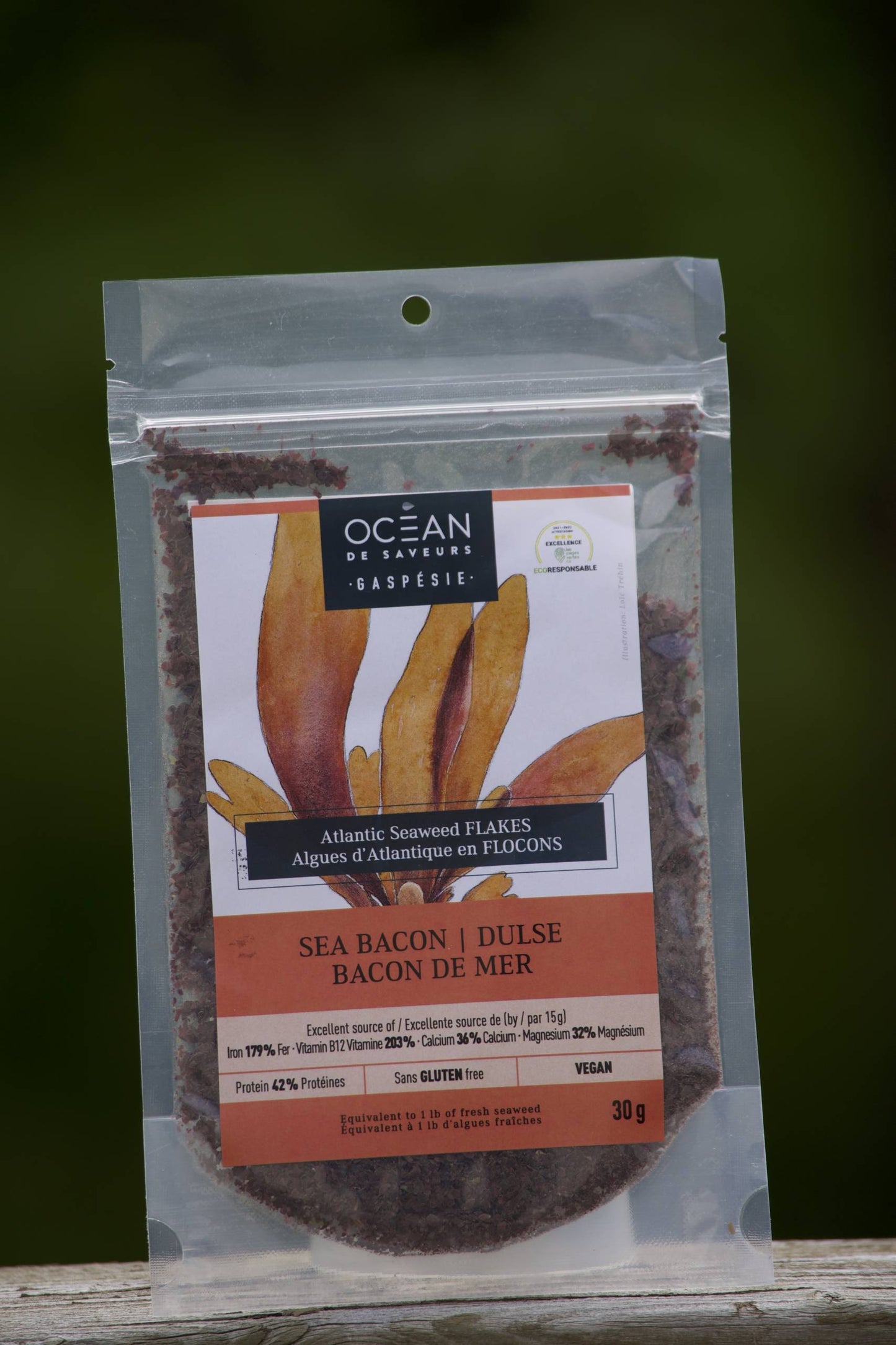 Bacon de mer en flocons (dulse) - Océan de saveur