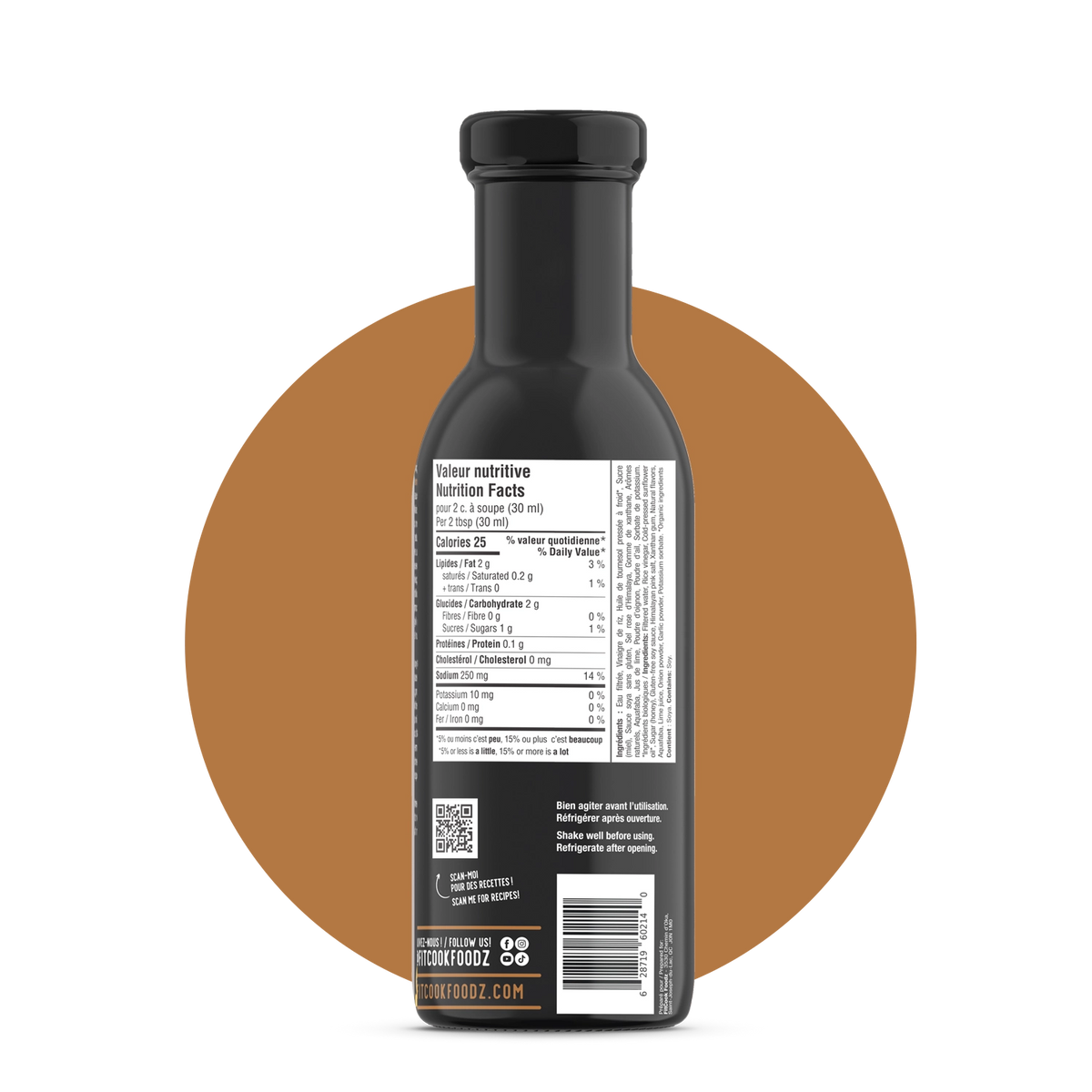 Vinaigrette sésame sans gluten - kéto et vegan - la Sésame Fitcook