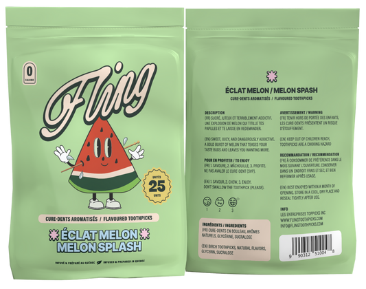 Cure-dent aromatisé melon - 25 unités - Fling