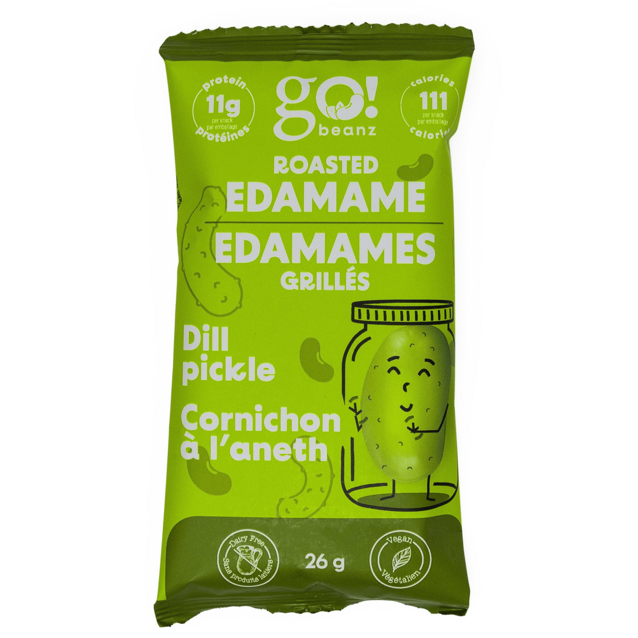 Edamames grillés Cornichon à l'aneth Go Beanz