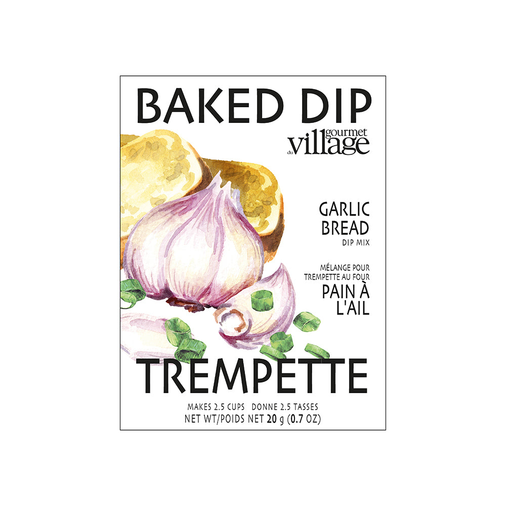 Pain à l'ail - Mélange à trempette chaude au four - Gourmet du village - 20 g