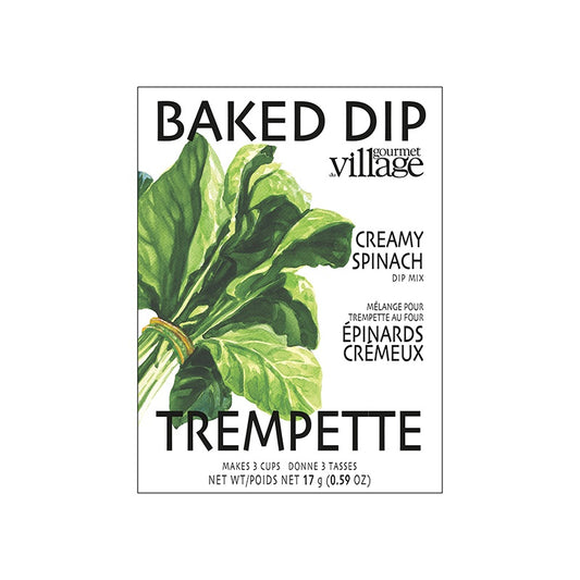 Épinards crémeux - Mélange à trempette chaude au four - Gourmet du village - 17 g