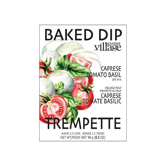 Caprese tomate basilic - Mélange à trempette chaude au four - Gourmet du village - 14 g