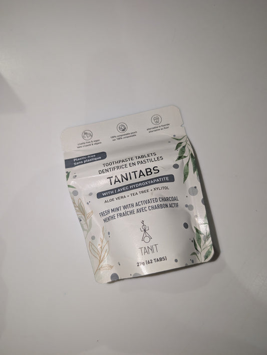 Dentifrice en pastilles - Menthe fraîche + Charbon actif - 64 pastilles