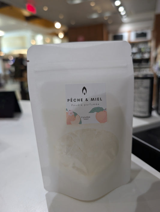 Poudre parfumé multi-usages 100 g - pêche et miel - Création Aster
