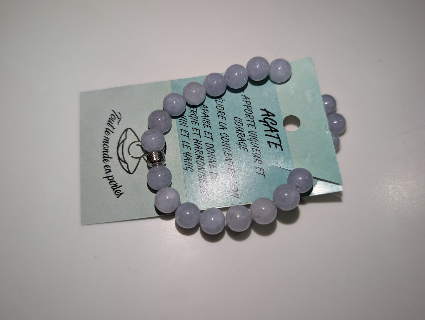Bracelet agate (grosses perles) - tout le monde en perles