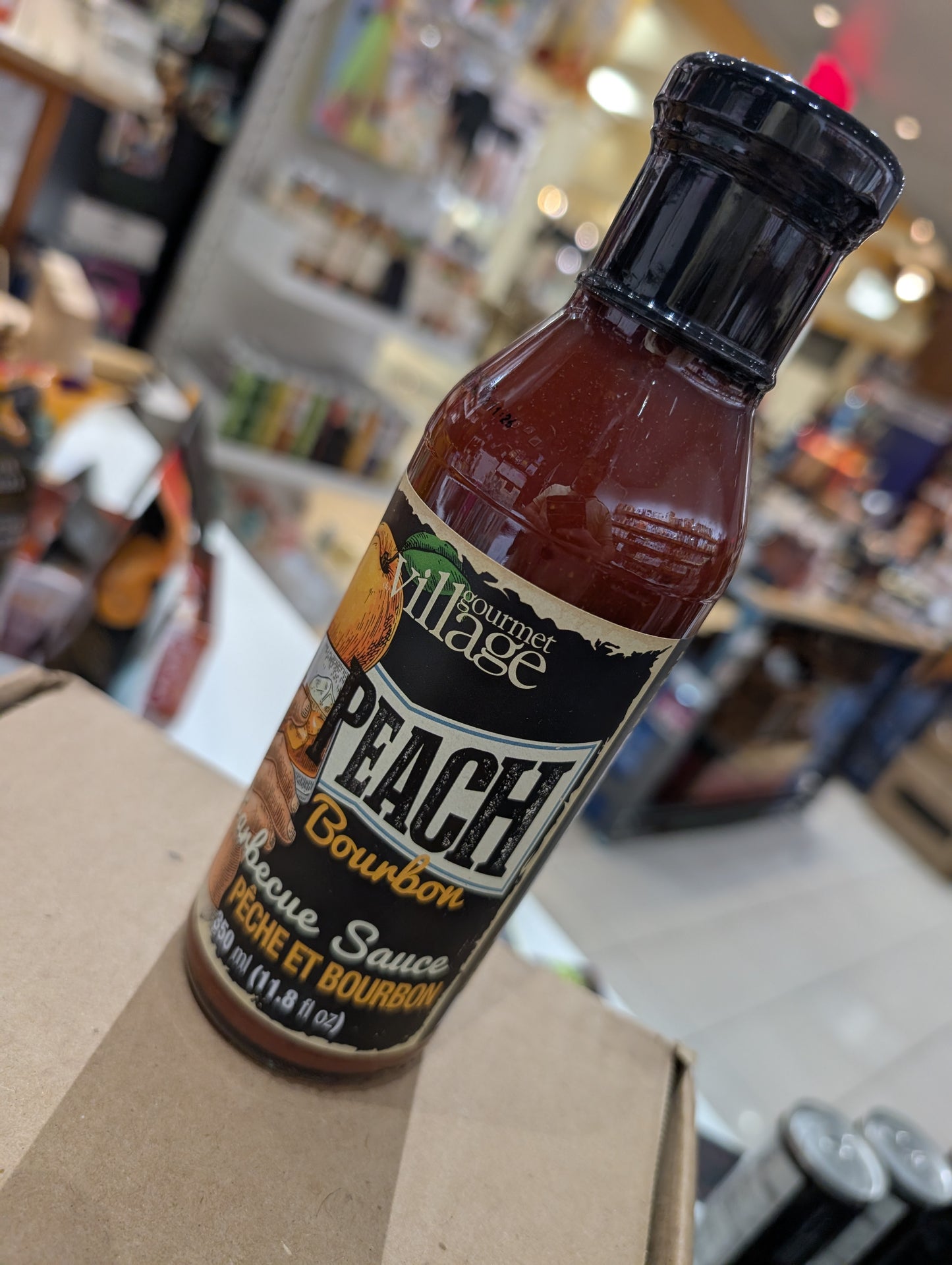 Sauce barbecue pêche et Bourbon - Gourmet du village