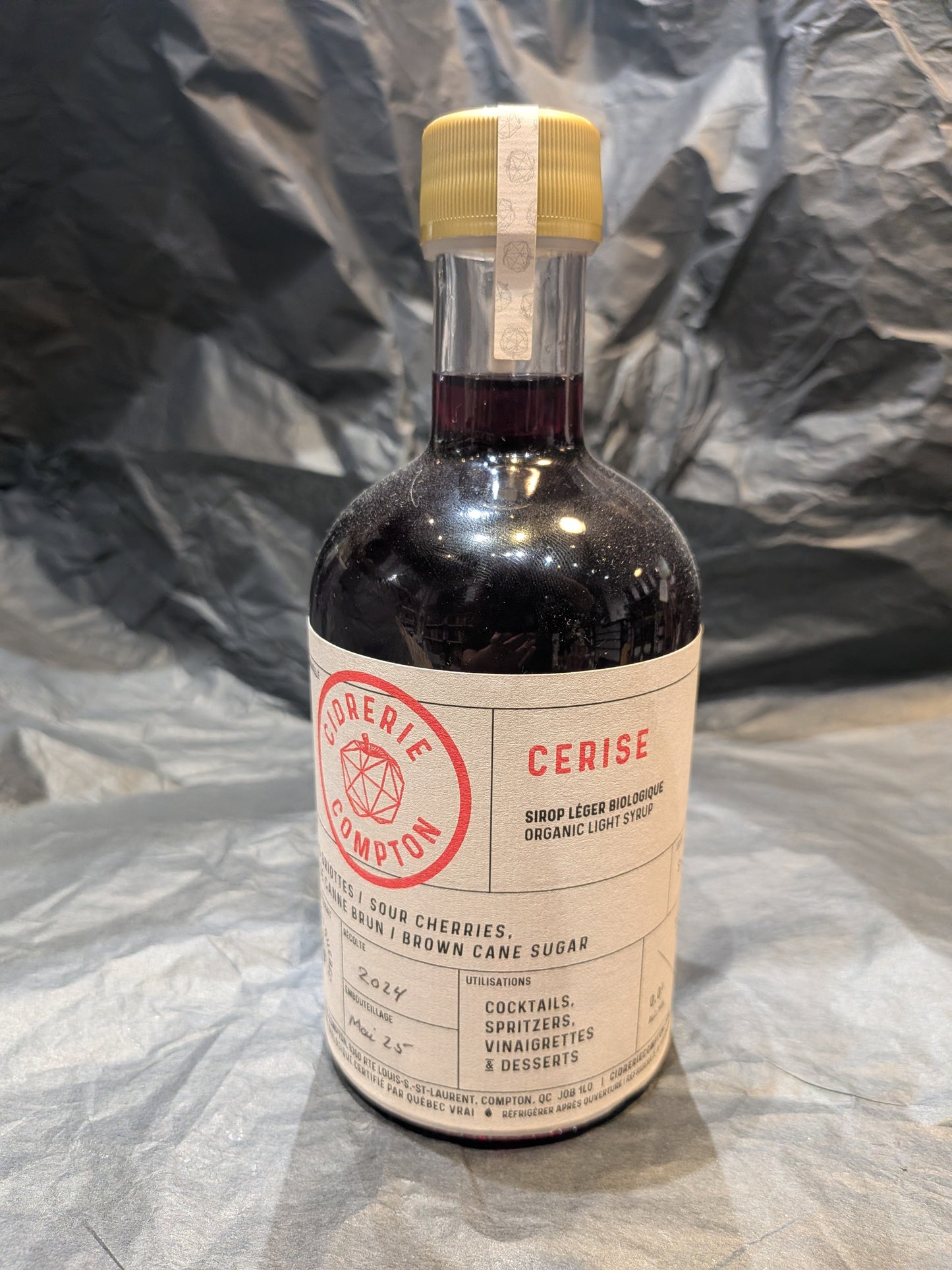 Sirop de cerise griotte biologique - la cidrerie Compton