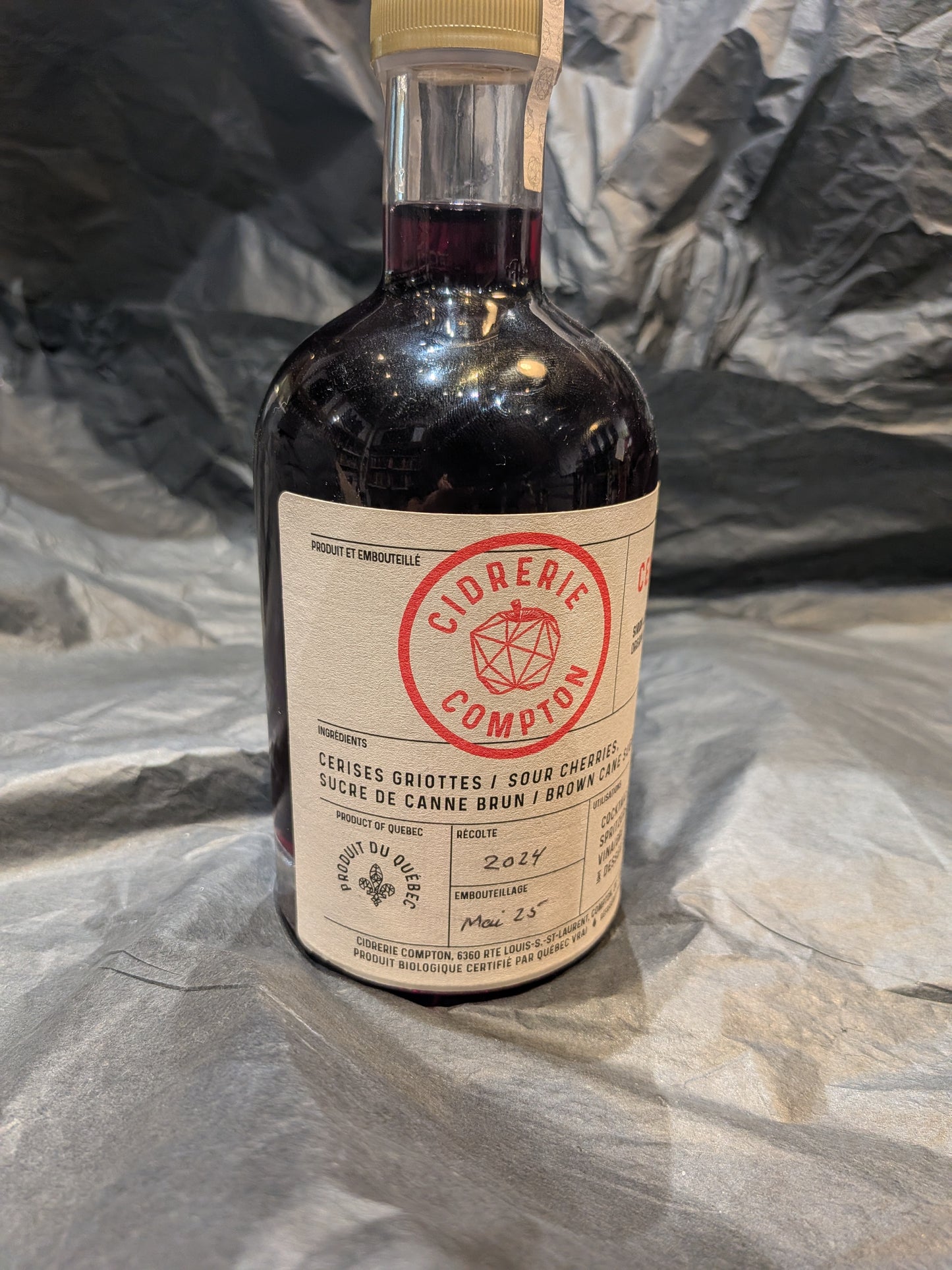 Sirop de cerise griotte biologique - la cidrerie Compton