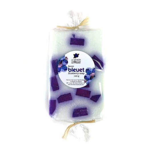 Savon au bleuet, lait de chèvre et glycérine végétale 140 g - la maison du bleuet