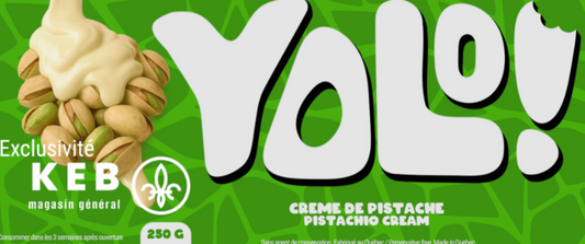 Crème de pistache Yolo - Exclusivité KEB magasin général - 250 g