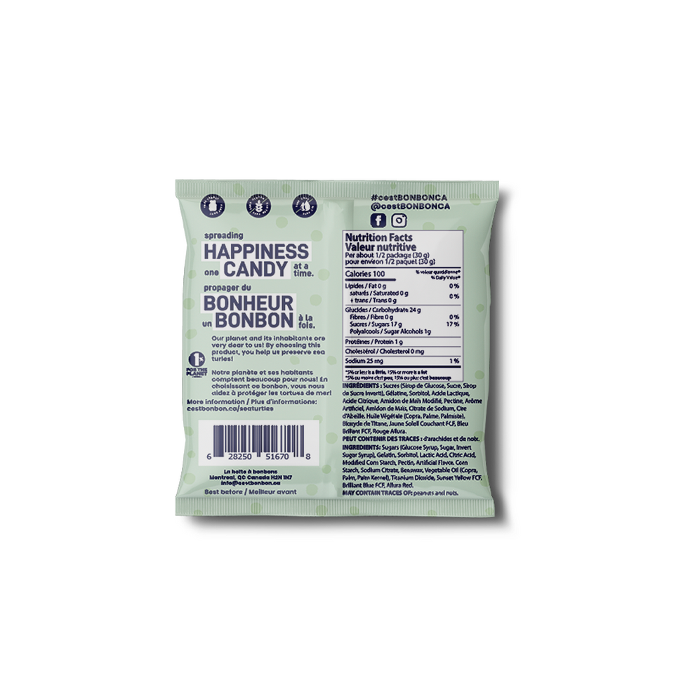 Bonbons mous Tortues de mer - C'est bonbon - petit sac de 50 g