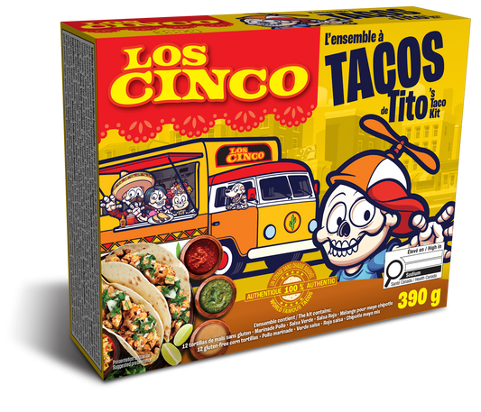Ensemble à tacos de Tito - poulet 390 y  - los cinco (fait au Québec)