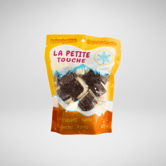 Sandwich à la crème glacée craquant à la vanille - bonbon lyophilisé La petite touche