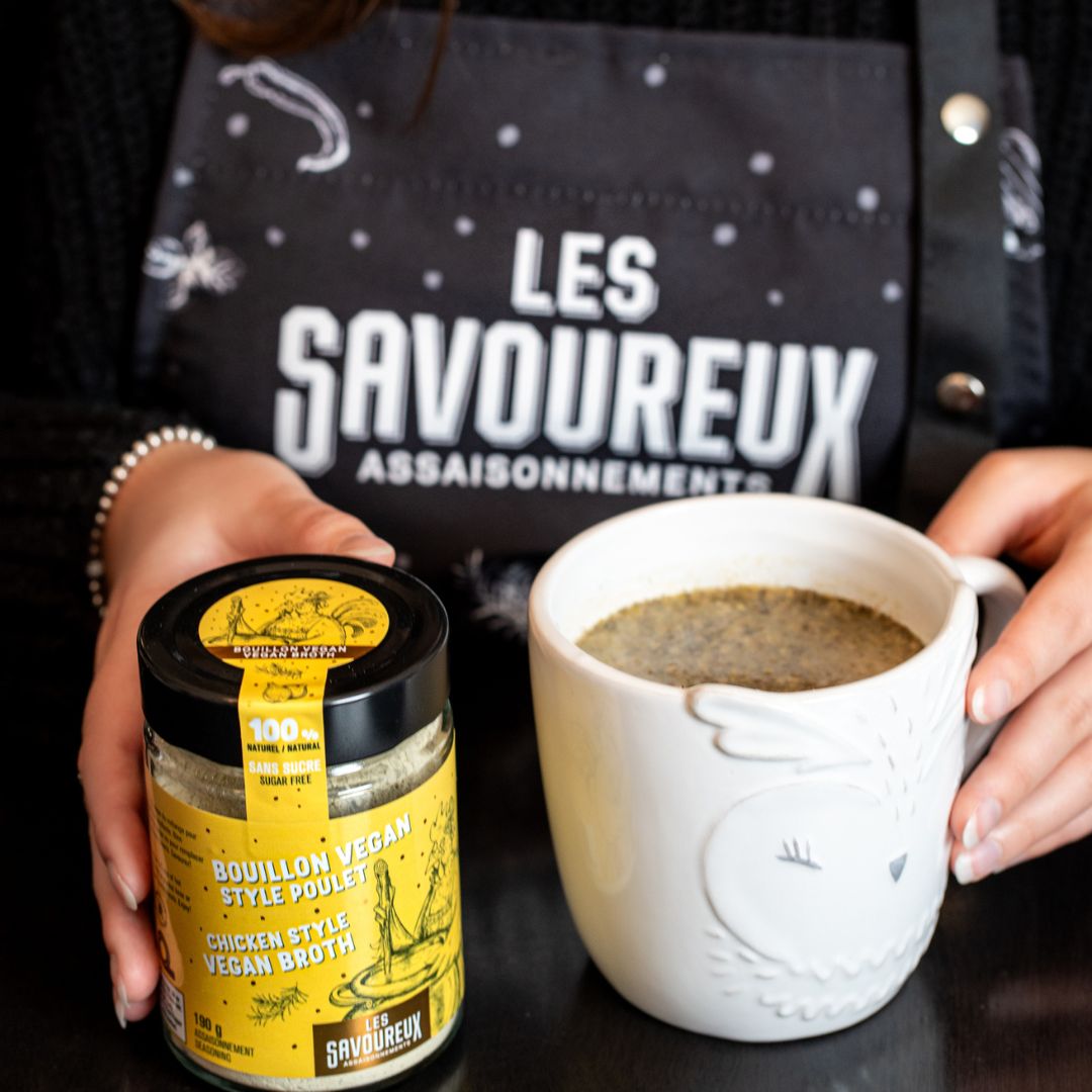 Épices sans sucre et sans sel Les Savoureux - bouillon vegan style poulet