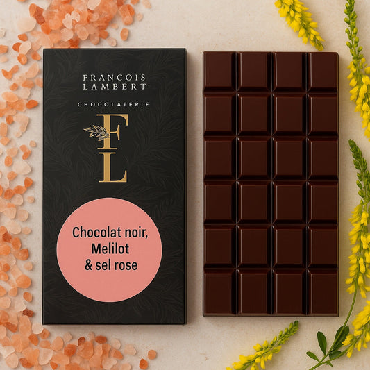 Tablette de chocolat noir, mélilot et sel rose - François Lambert (Copie) (Copie)