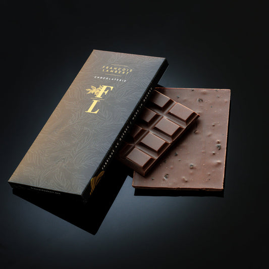 Tablette de chocolat au lait avec éclats de café- François Lambert
