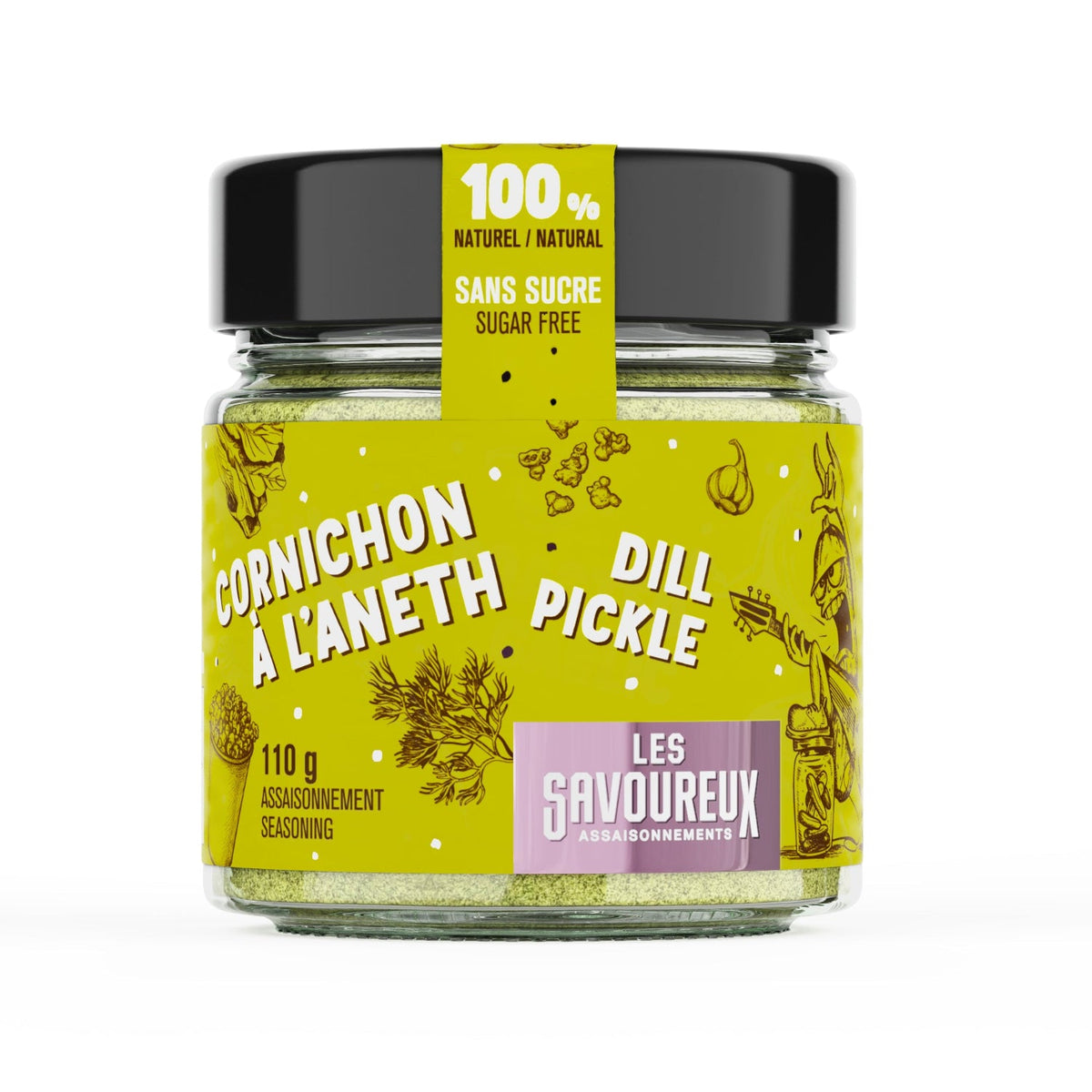 Épices sans sucre Les Savoureux - cornichon à l'aneth