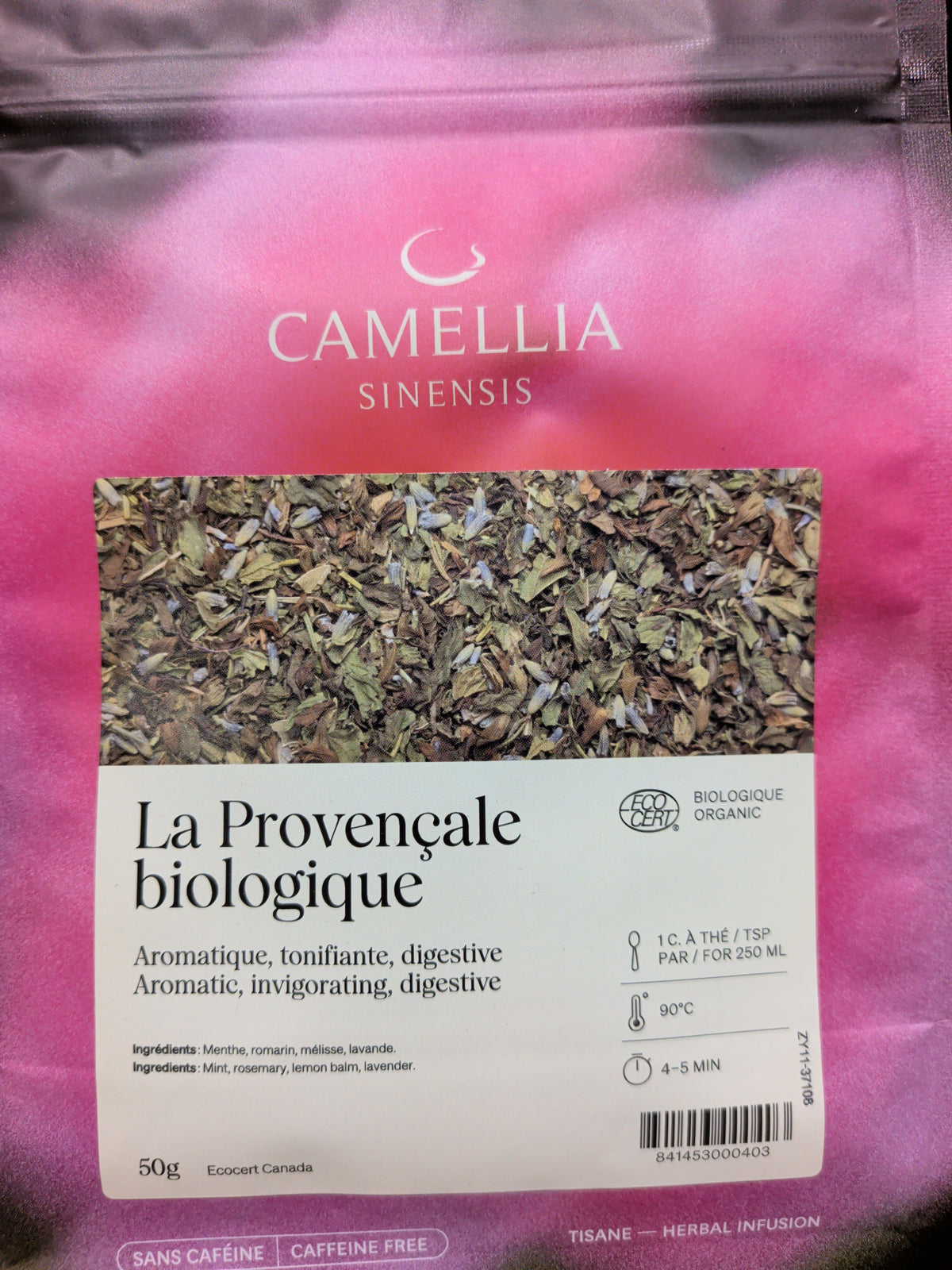 Tisane Camellia Sinensis (collection locale OU sans caféine)