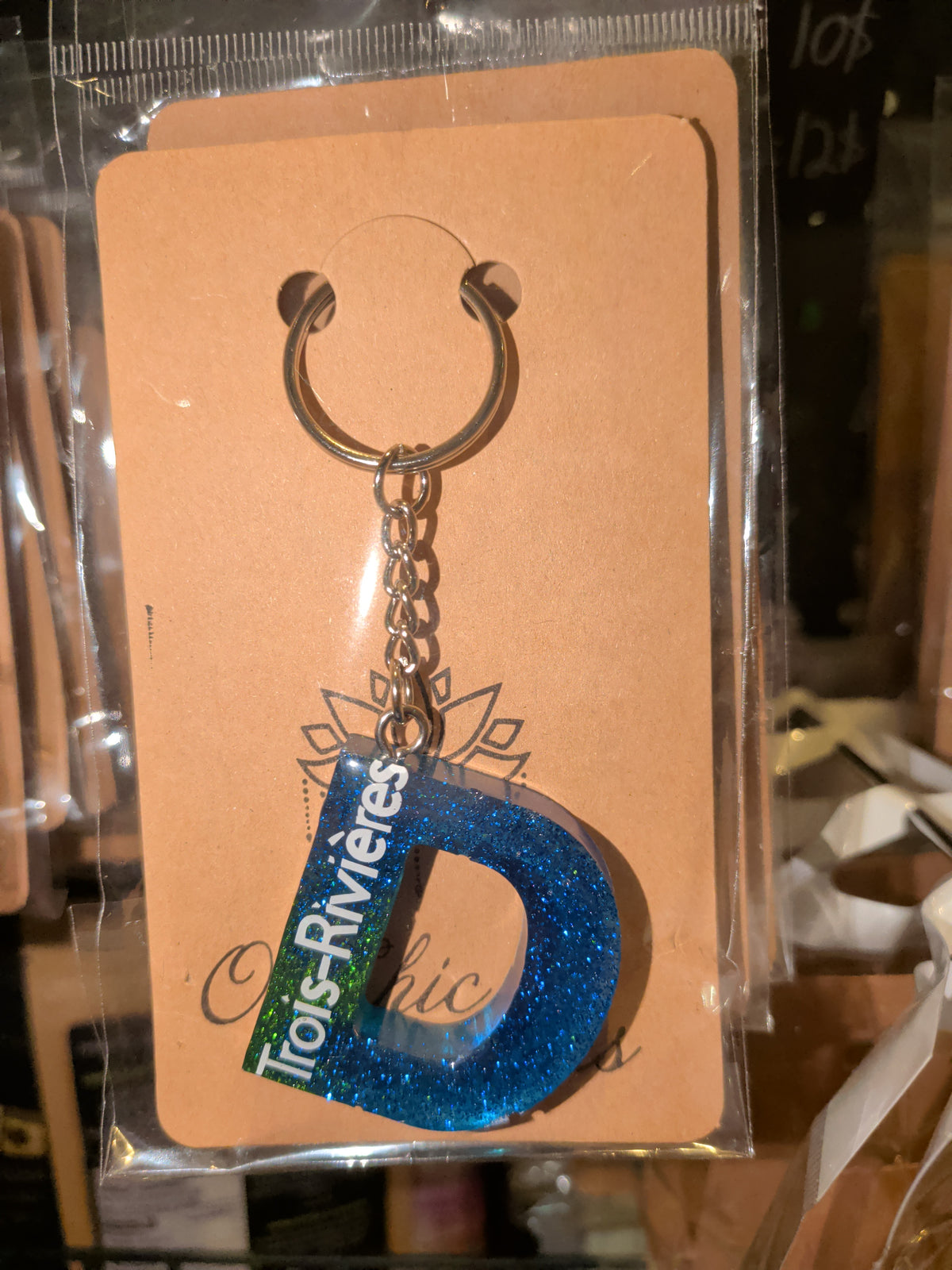 Porte-clé de Trois-Rivières en époxy - Lettres
