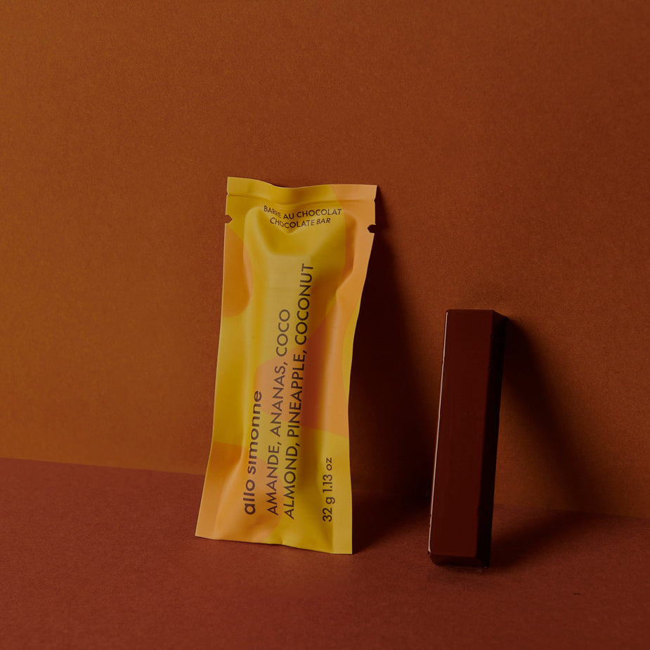 Barre de chocolat ananas coco 32 g Allô Simone
