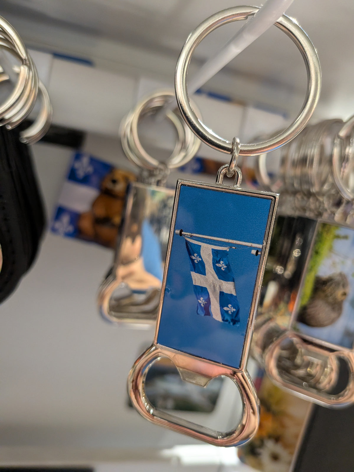 Porte-clé souvenir Québec/Canada (divers autres modèles sont disponibles en boutique)