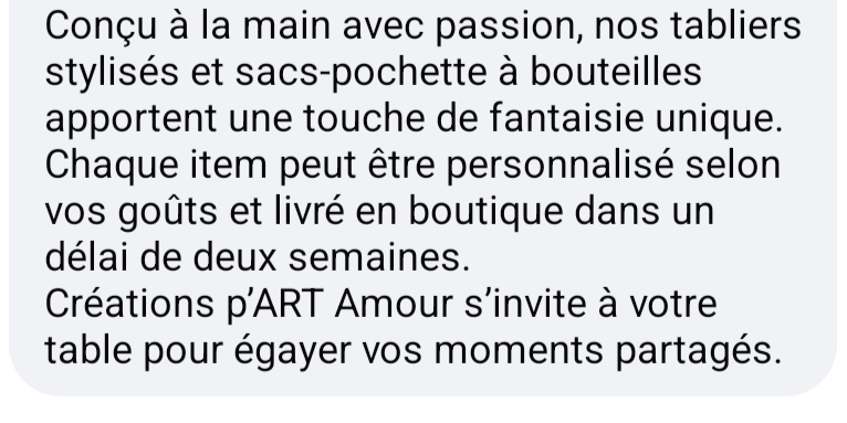 Tabliers, tasse et porte bouteille imprimés sur mesure - Créations p’ART Amour