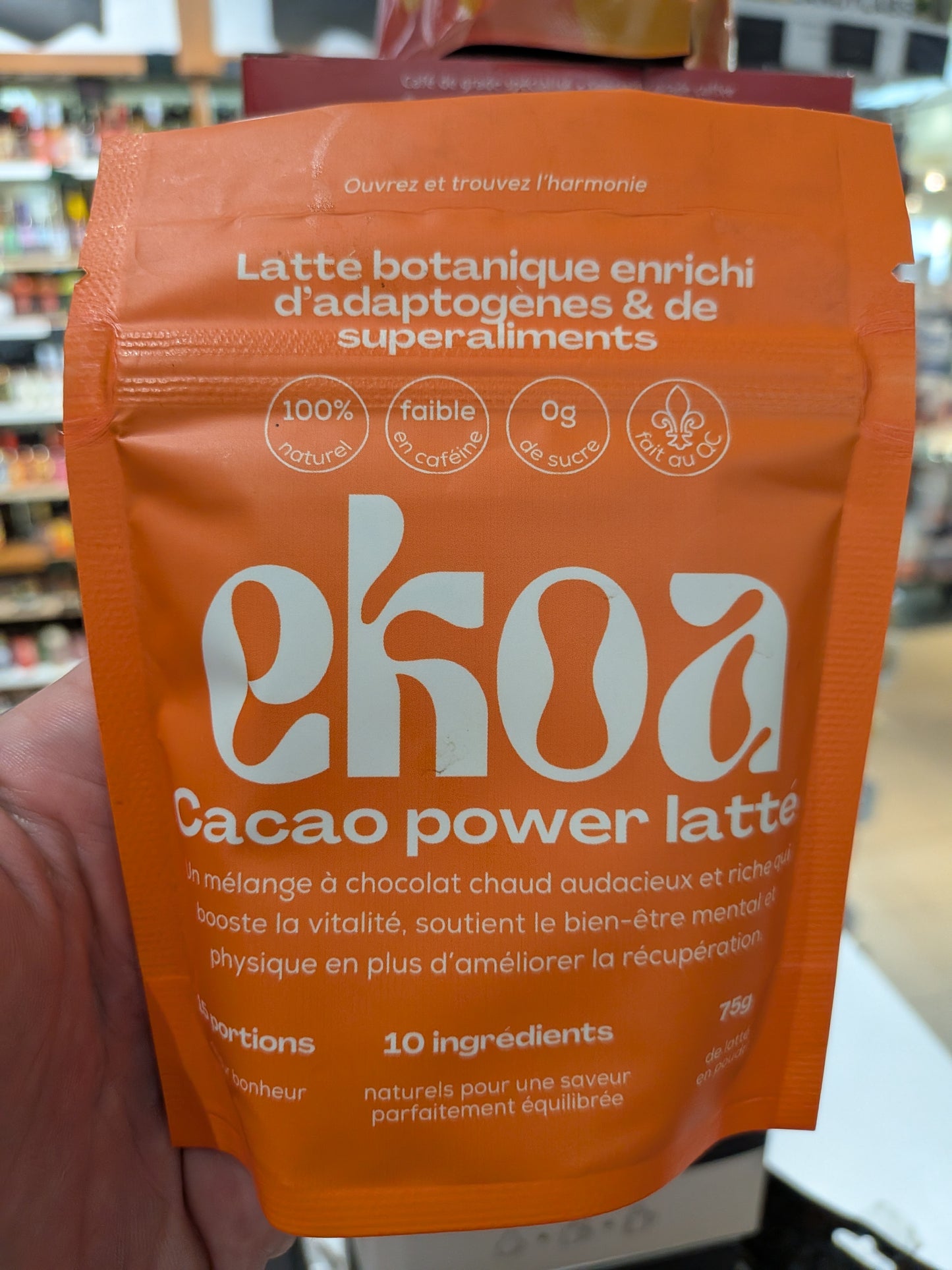 Latté botanique enrichie de latogène et de super aliment EKOA