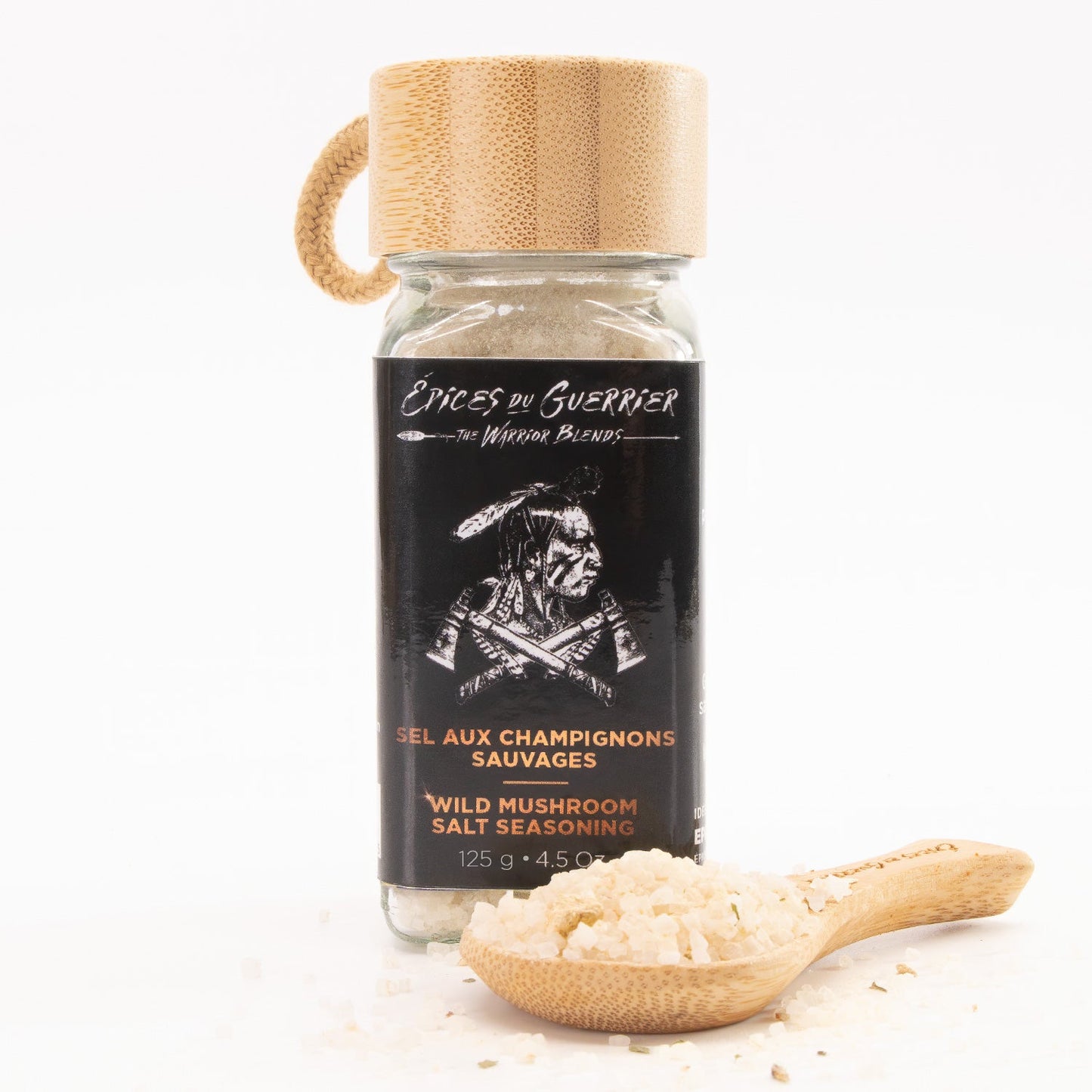 Épices du guerrier - Pot en vitre avec capuchon en bois