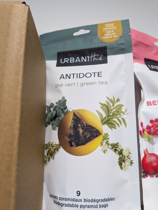 Thé Urbanithé (saveurs variées - en sac de 9 sachets ou en vrac de 50 g)