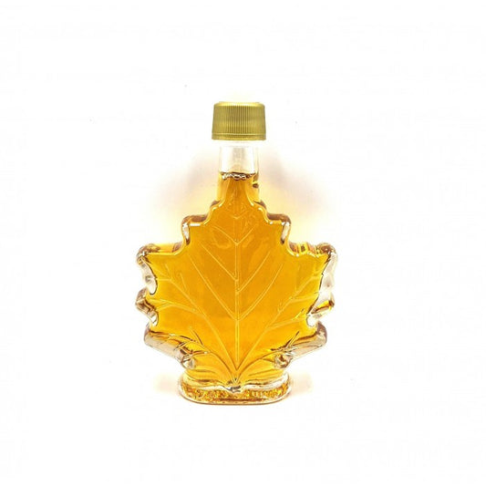 Sirop d'érable - bouteille en forme de feuille d'érable