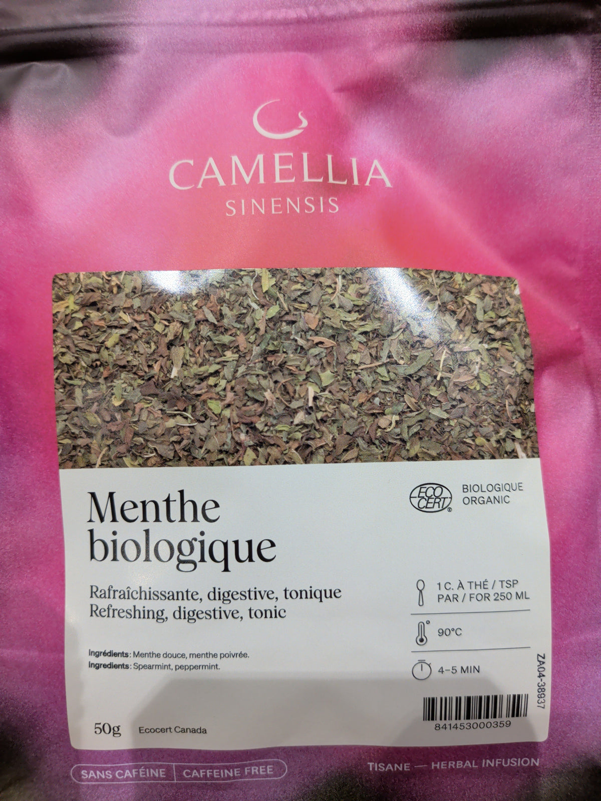 Tisane Camellia Sinensis (collection locale OU sans caféine)
