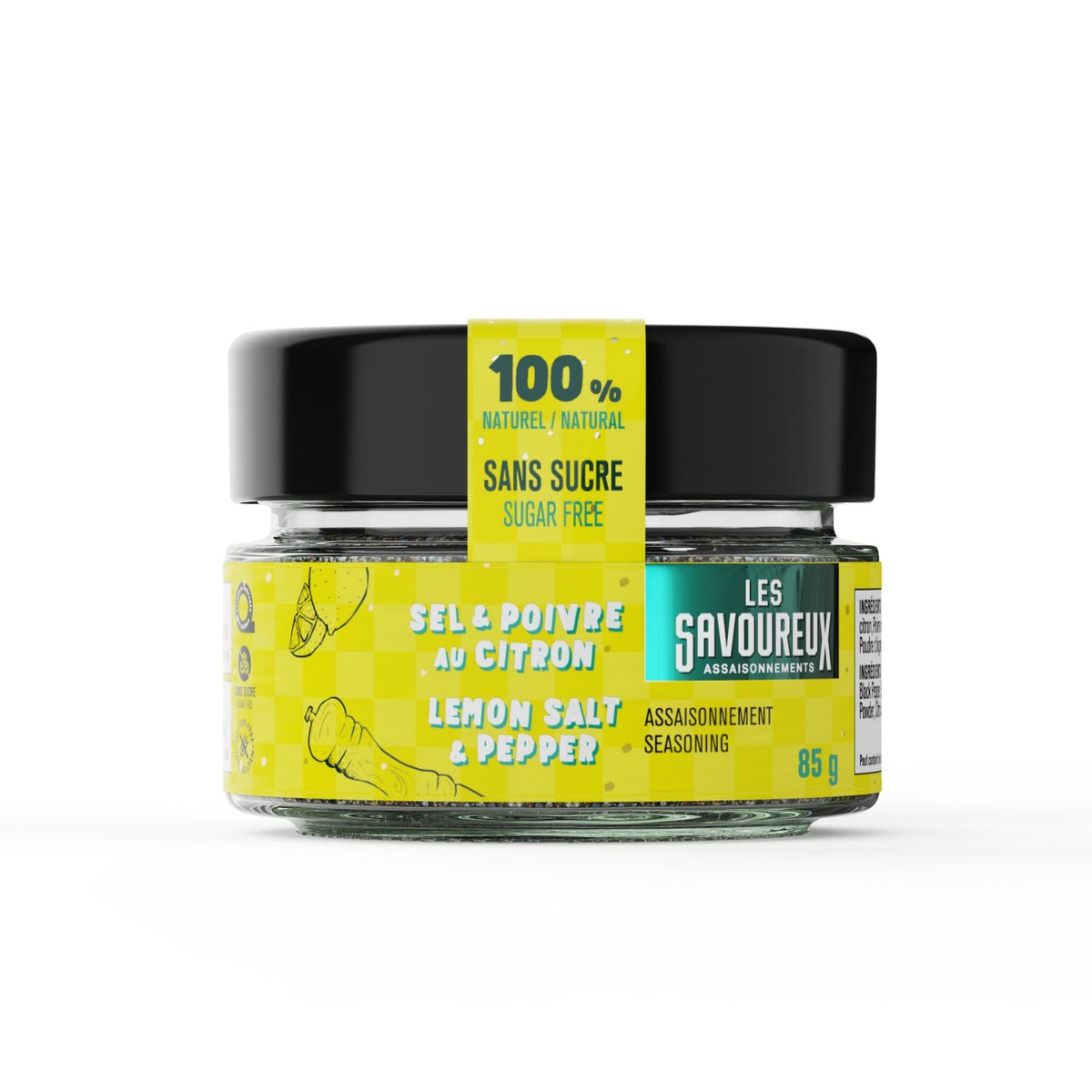 Épices sans sucre Les Savoureux - sel et poivre au citron