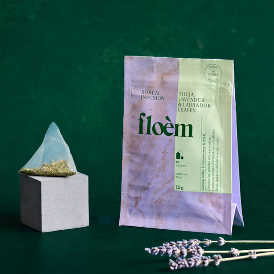 Infusion boréale lavande, thuya, feuille du Labrador - 15g - 10 sachets Floèm