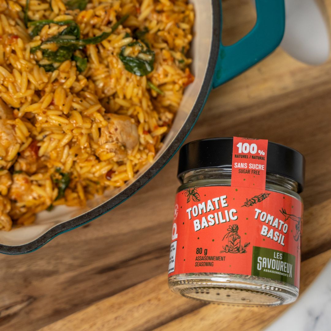 Épices sans sucre Les Savoureux - tomate basilic